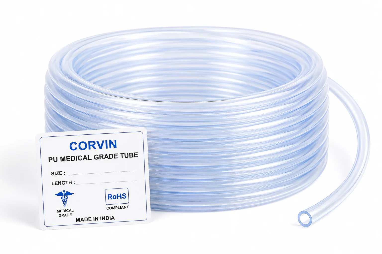 Medical Grade PU Tubes manufactured by Corvin Polytech for industrial pneumatic systems