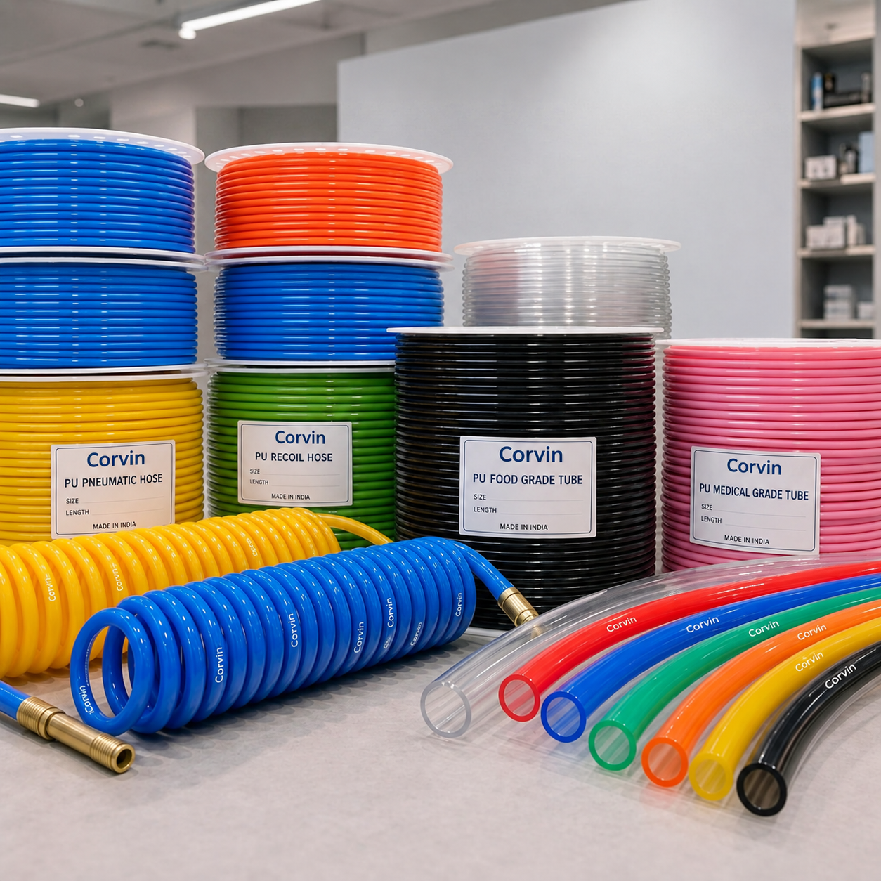 Pneumatic Tube Sizes Guide: Choosing OD, ID & Wall Thickness — pneumatic tube production process at Corvin Polytech